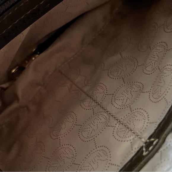 Michael Kors NWOT Leather Crossbody Bag Olive Green Gold Chain - Picture 5 of 13